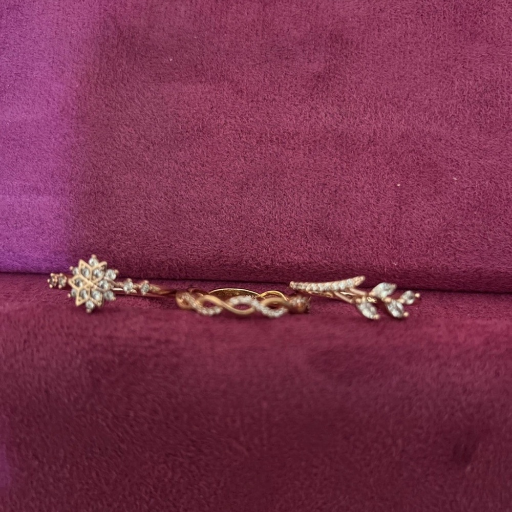 Elegant Rose Gold Women's stackable Ring Set